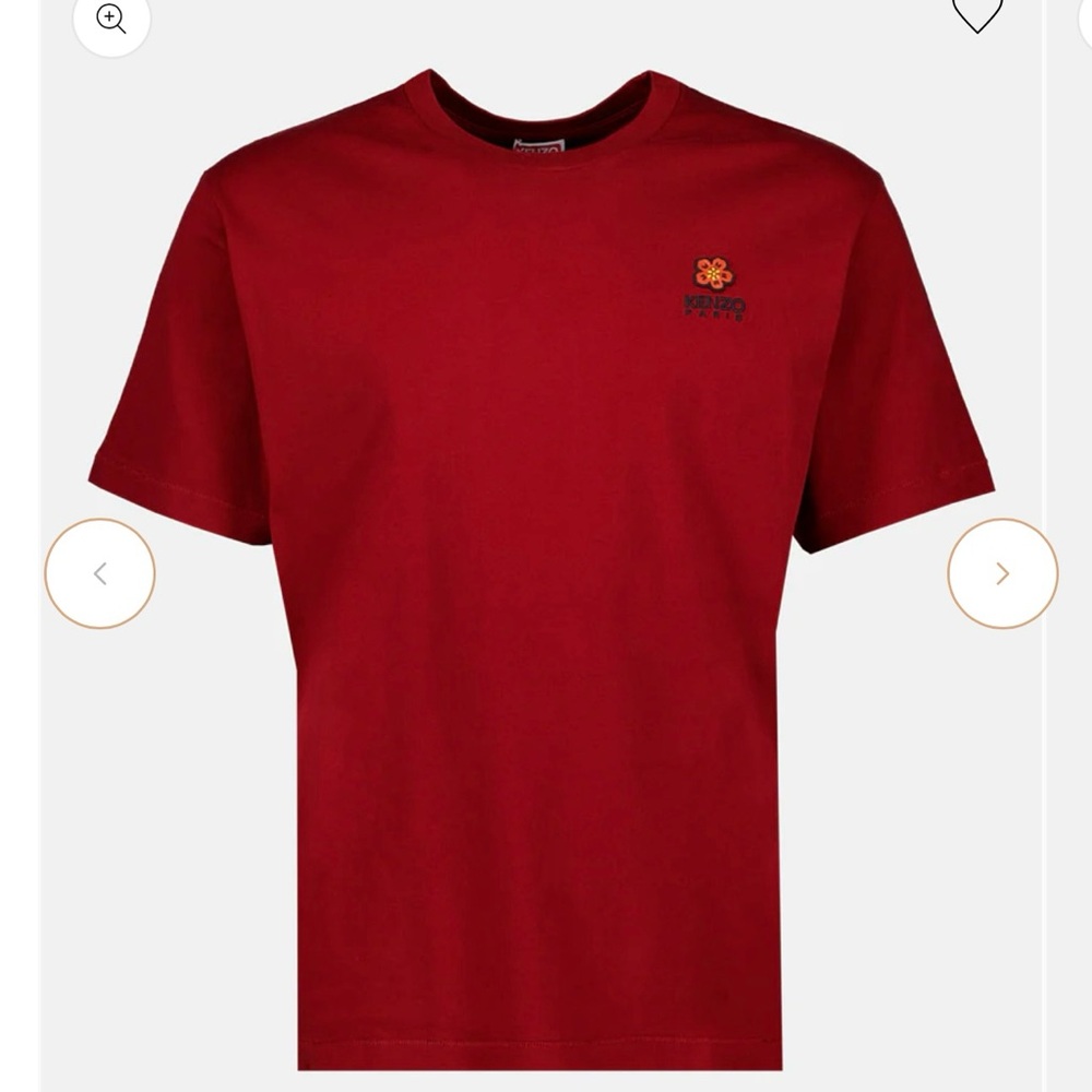 BRAND NEW KENZO PARIS BOKE FLOWER EMBROIDERED BURGUNDY RED SHIRT MENS XL
